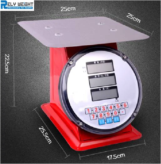 30kg/5g High Capacity Mechanical Digital Electronic LED Display Spring Dial Balance Weighing Scale