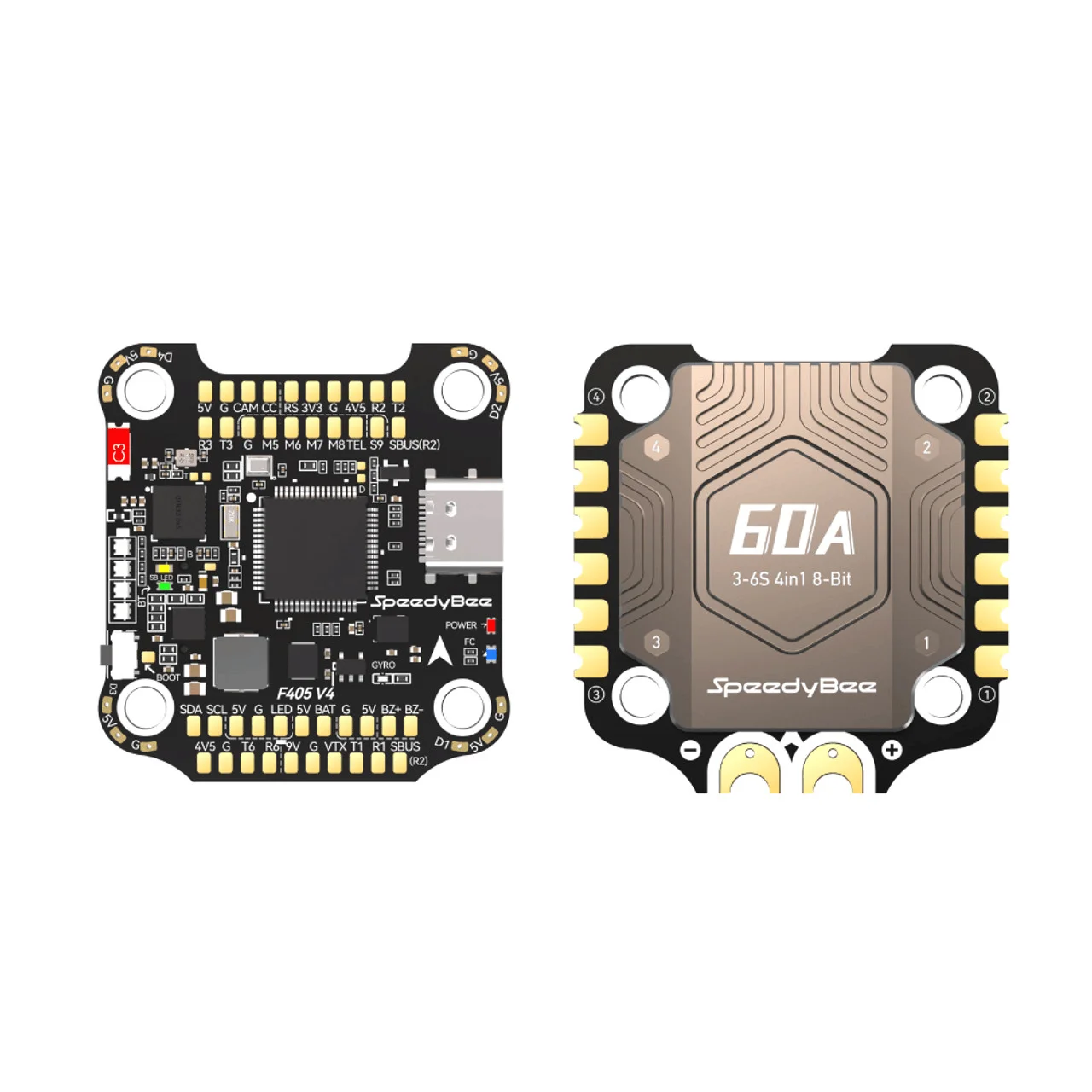 SpeedyBee F405 V4 BLS 60A 30x30 FC ESC Stack STM32F405 Контроллер полета BLHeli S J-H-50 4IN1 для FPV Вольная модель дрона