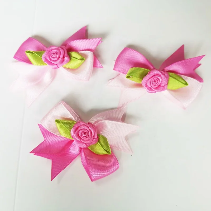 Gordon Ribbons 196 Colors Mini Satin Ribbon Roses Bows For Rosette Decorative Customized Underwear Garment Bra Lingerie
