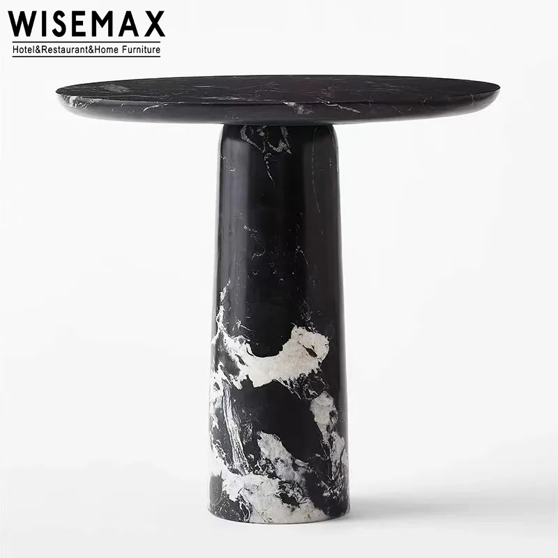 WISEMAX королевская Роскошная Обеденная Мебель Круглый Мраморный маленький обеденный стол цилиндр журнальный столик для прихожей консоль