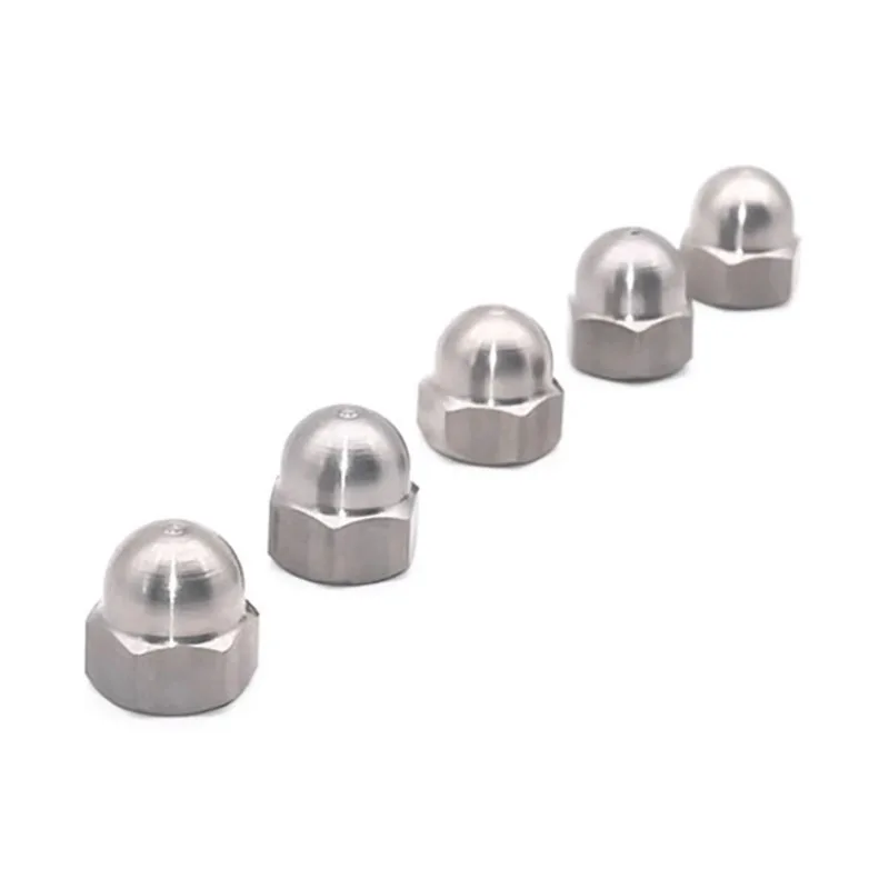 M3M4M5M6M8M10M12 Hex Acorn Domed Head Cap Nut GR2 Titanium cap nut