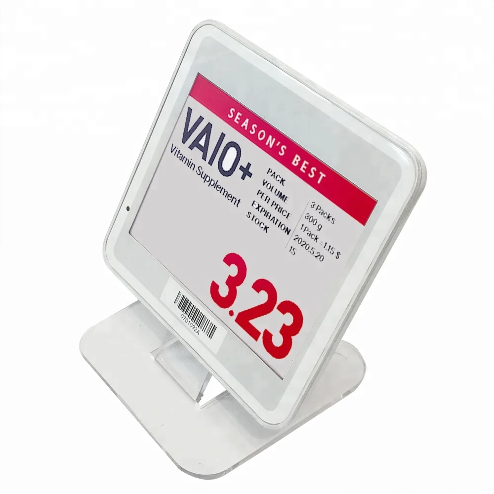 supermarket price display eink esl electron paper label eink lora display