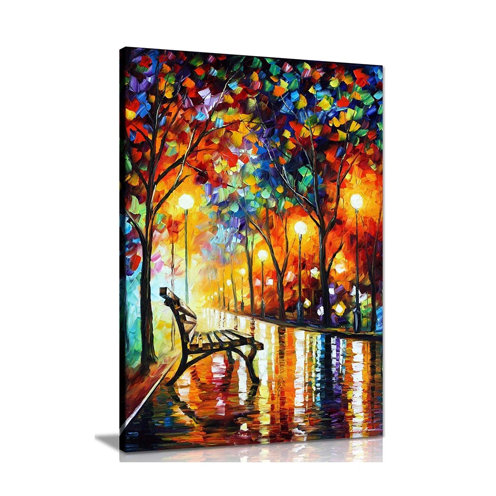 Loneliness of Autumn by Leonid Afremov Canvas Wall Art Picture Print for Home Decor
