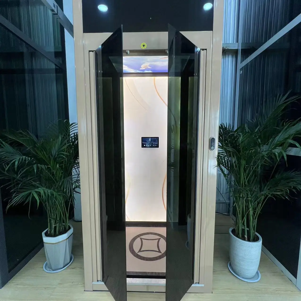 Home Lift Indoor outdoor small elevator home lift screw lift villa elevator 3m 6m Custom small house villa elevator