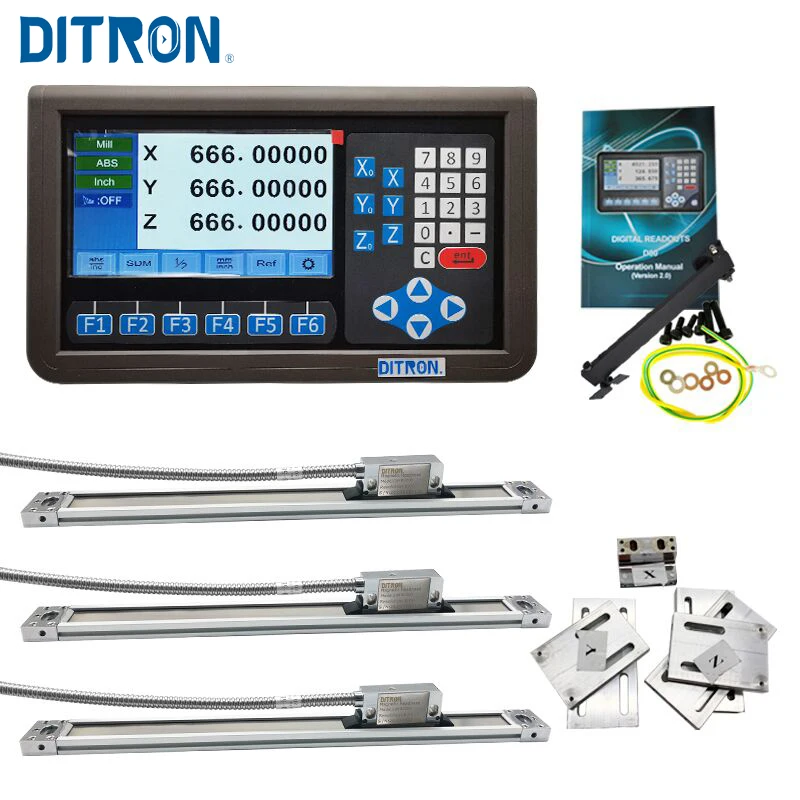 2/3/4 Axis Ditron LCD DRO 50-3000 мм магнитные весы цифровой индикатор Dro производитель с функцией RPM