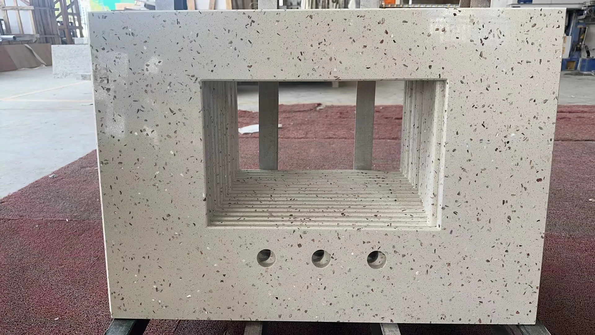 Shell quartz stone  white  quartz big slab quartz  for Vanity top  good quality good price