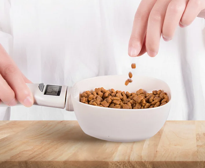 800g рисунком песиков для поения собак и котов, чашка цифровой корм для животных мерная ложка электронная ложка-весы с ЖК-дисплеем