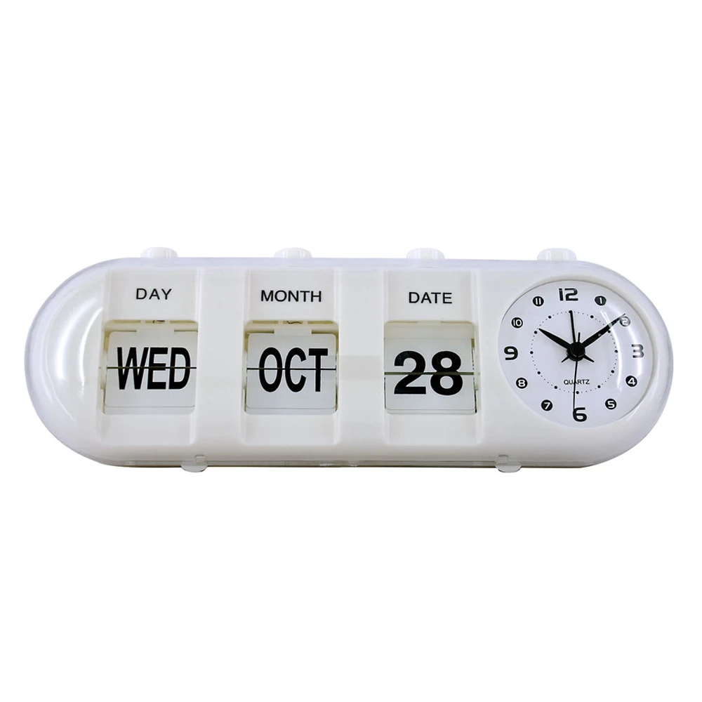 Hot sale plastic clock easy to read flip desk & table clock battery operation desktop flip clock