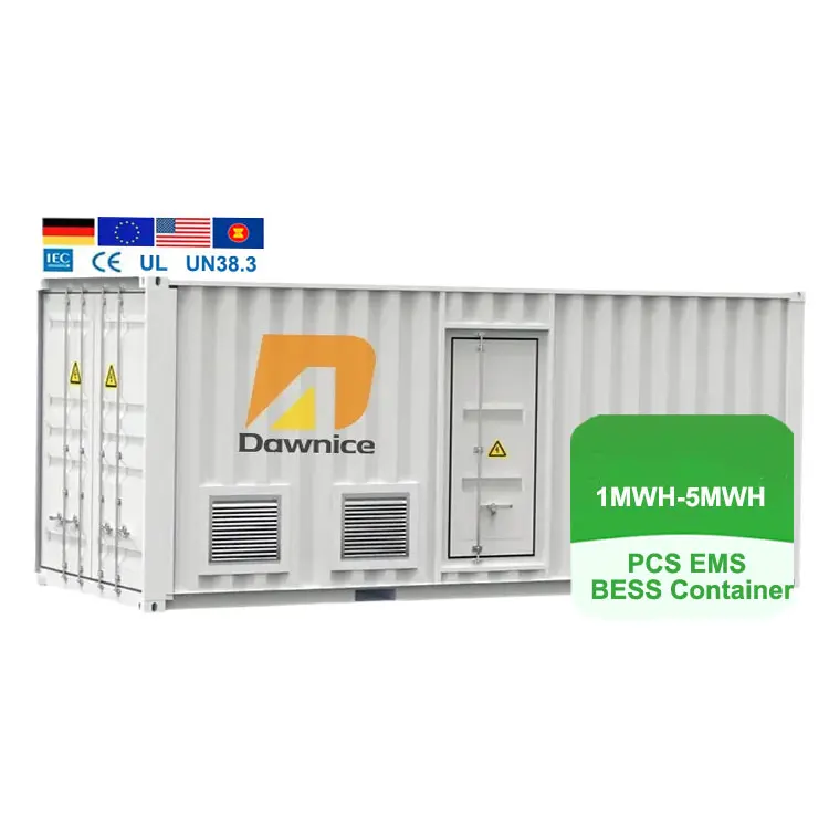 Dawnice Hot Selling 1.5MW 20ft Solar Industrial container photovoltaic energy storage battery systems 40ft BESS