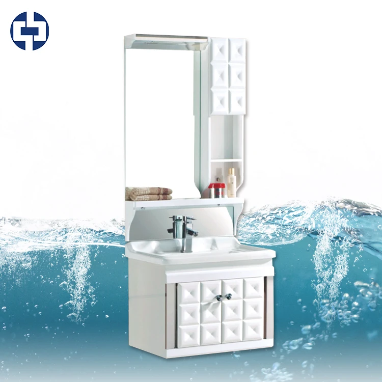 Customized wall mounted waterproof PVC bathroom cabinet