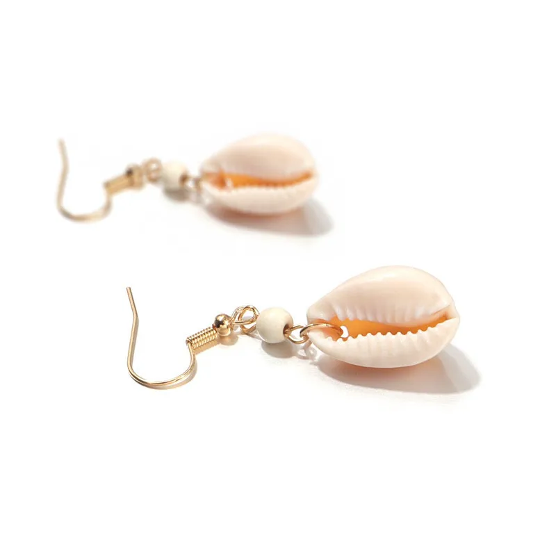 woying Conch shell pendant earrings with exquisite temperament of Pomesian sea wind