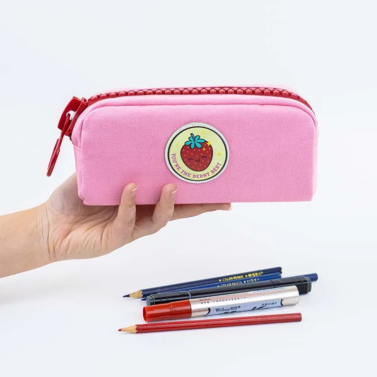 Stylish Cartoon Pattern Cute Pencil Cases Stationery Storage Bags Wholesale Custom High Quality Canvas Pencil Case
