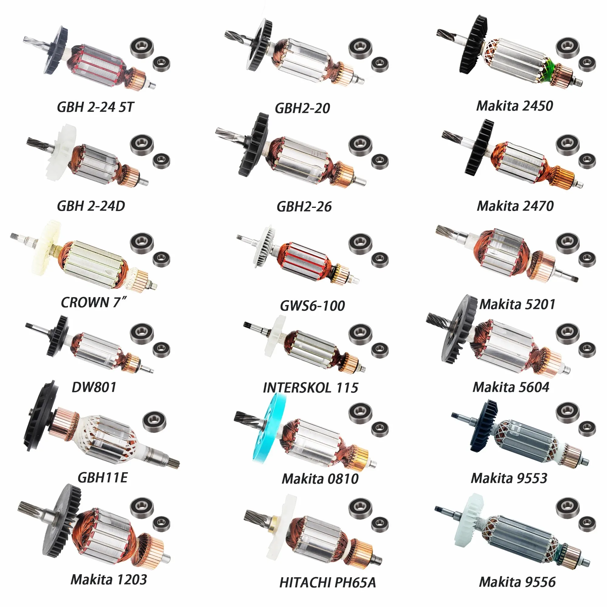 WIRED TOOLS SPARE PARTS Suitable For BOSH GBH11E Demolition Hammer Rotor/Armature