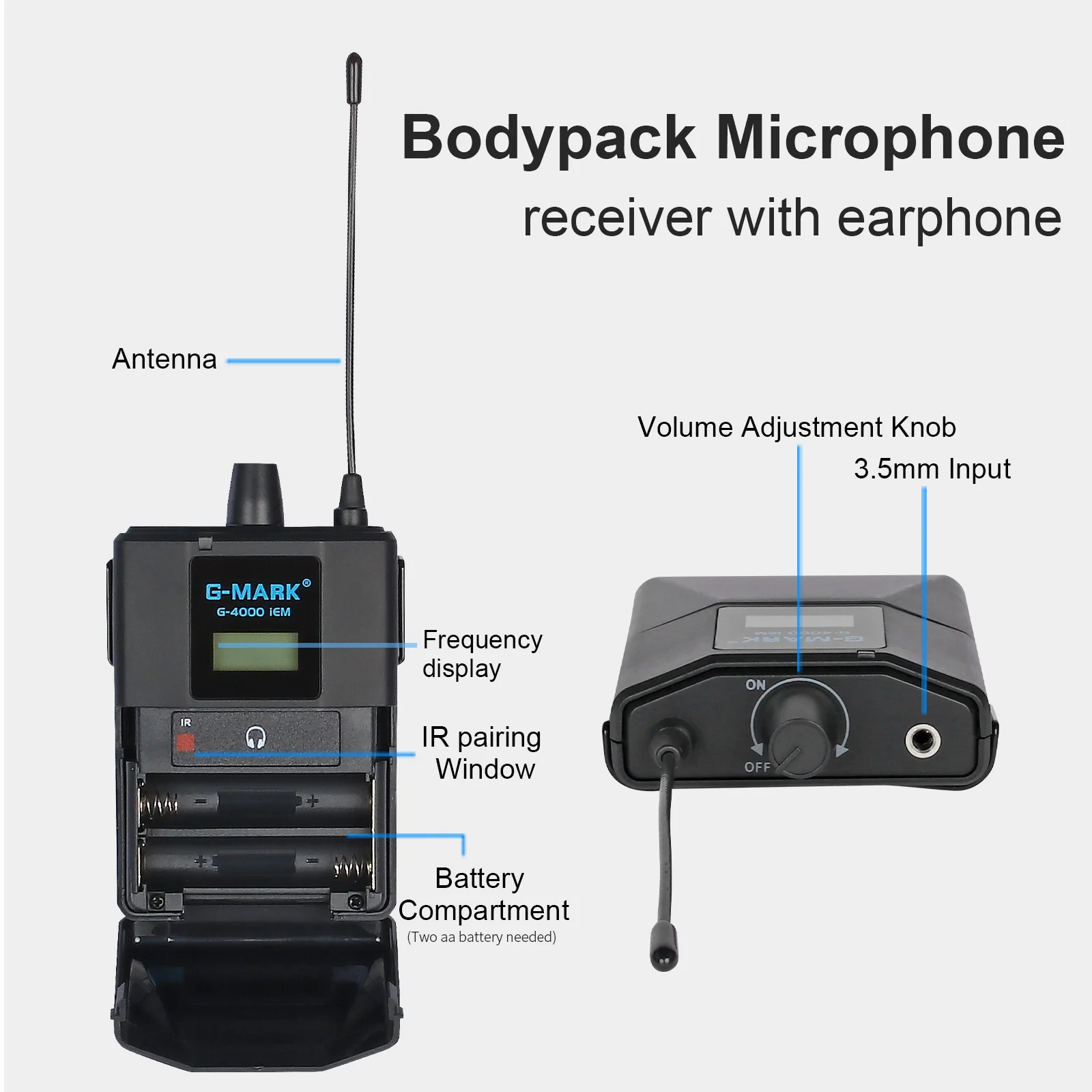 G-MARK G4000 IEM UHF беспроводной этап возвращение в ухо системы мониторинга для сцены гитары Studio группа