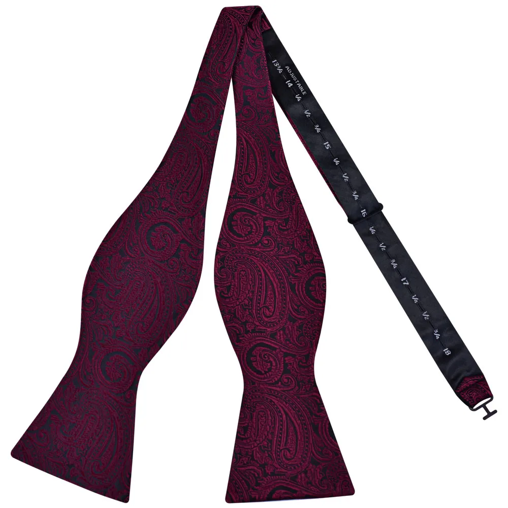 Factory Direct Sale Red Floral Man Ties Bow Tie Set Custom Polyester College Logo Woven Design Tie Wholesale for School