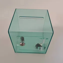 Acrylic Wedding Clear Crystal Money Box Gift Card Box with Lock For Wedding Reception Cards Sign