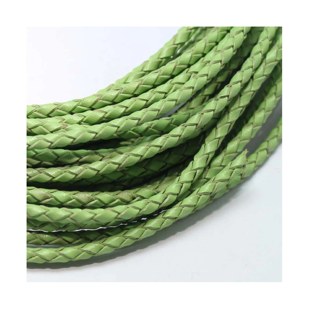 Fashion 6mm braided bolo leather cord 5mm many colors diameters