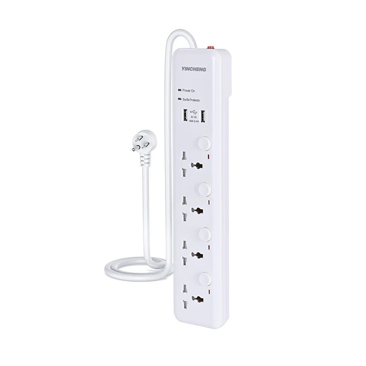 New Product Power Electric Strip Surge Protector Extension Plugs Sockets With Individual Switch