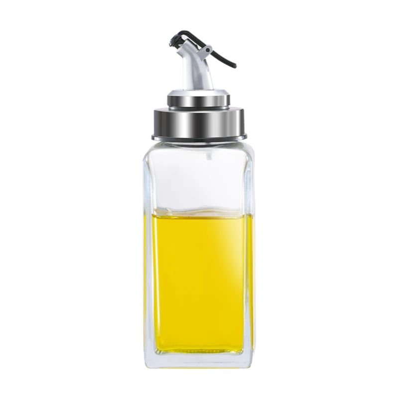 Special selling comfort kitchen clear square glass oil and vinegar dispenser