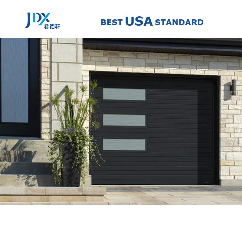 American 40MM Single Skin Sectional Aluminum Garage Door Modern 16X7 Garage Doors For Homes