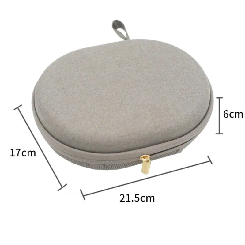 Customized Design for Headphone Storage Protective Case Travel Headphone Case Portable with Hand Strap Zipper Mesh Case