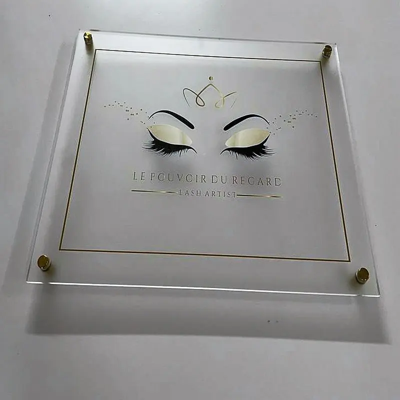 Custom Acrylic company reception desk sign 5mm thickness business advertising sign board shop name sign board