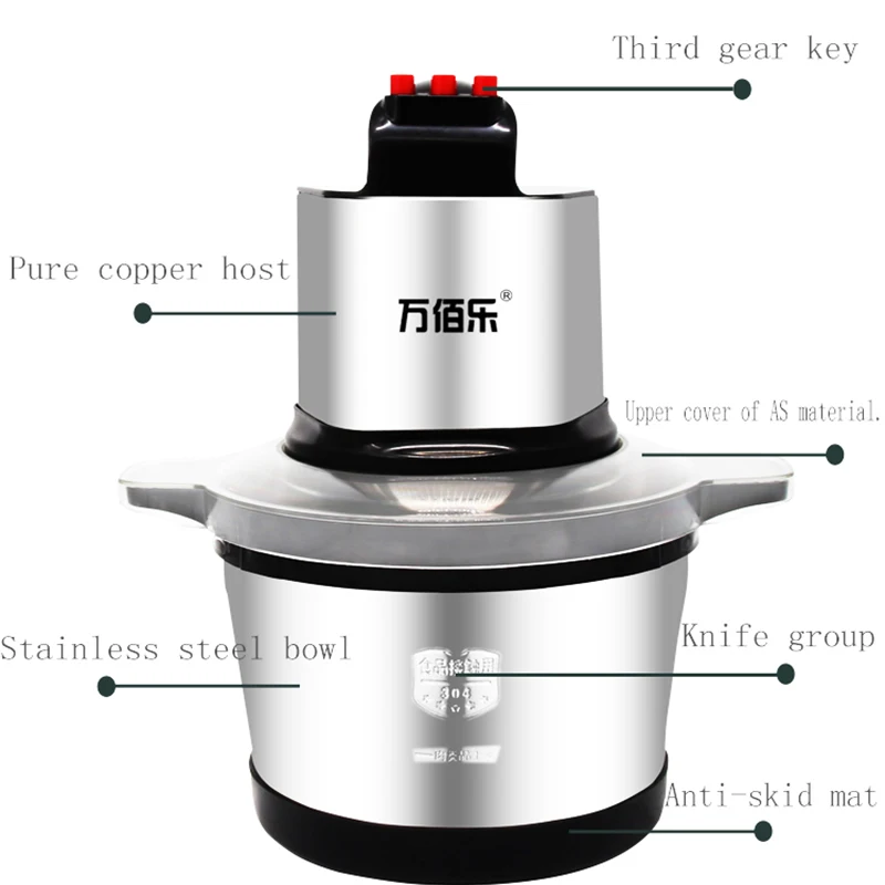 China Good Supplier High Quality Stainless Steel Meat Grinder Multifunctional Dumpling Stuffing Machine Cheap Garlic Crusher