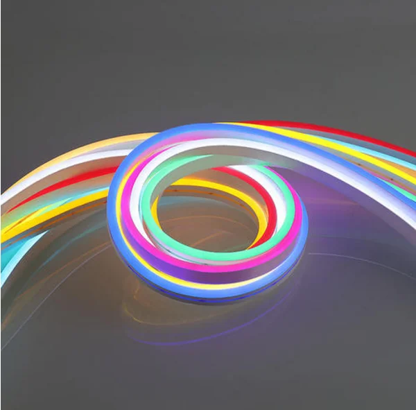  12 В/24 В 8 Вт IP68 120LED /M 0816 18 мм силиконовая Неоновая Гибкая светодиодная