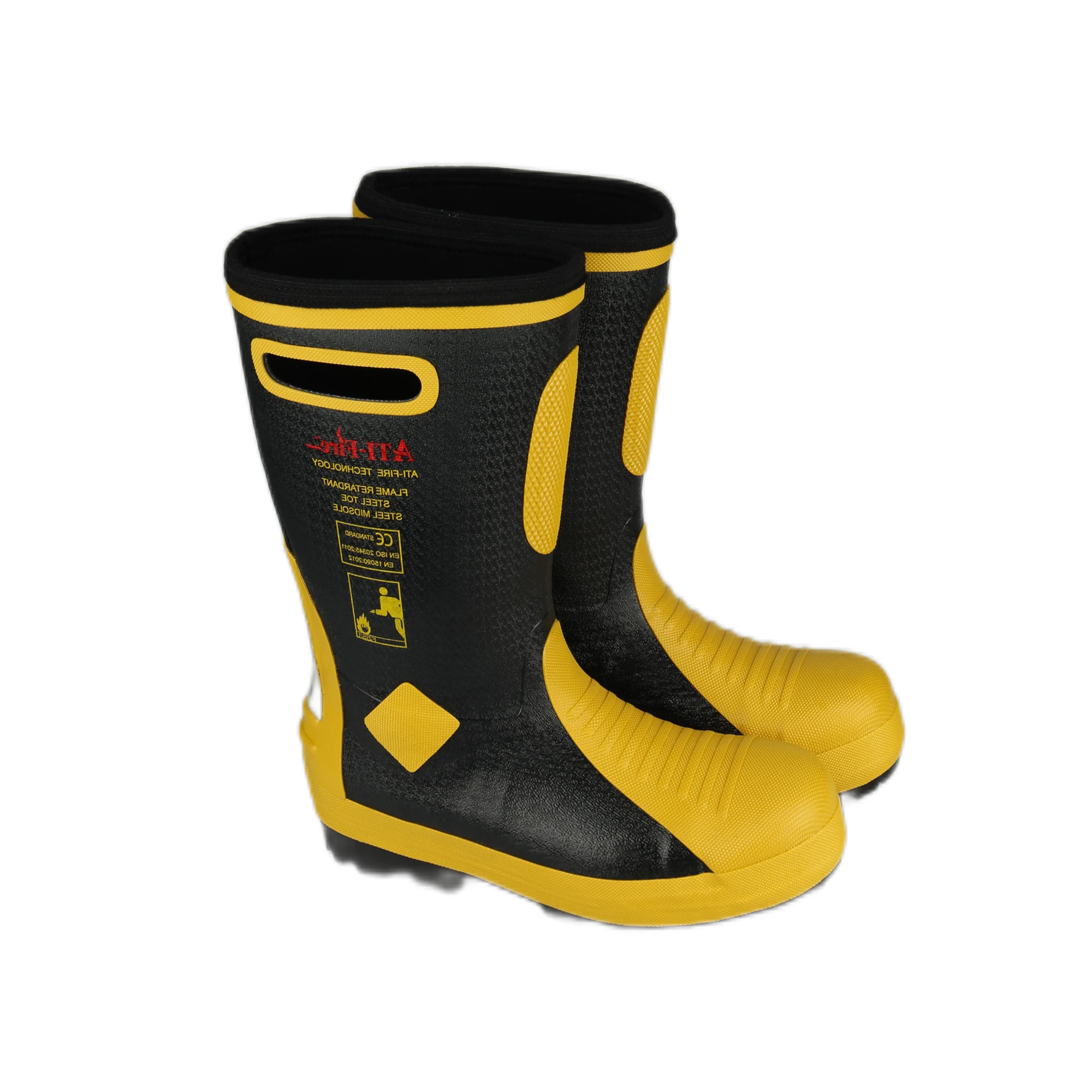 Various High quality EN15090 Fire Fighting Safety Protective Fire Rubber Anti-puncture Fireman Boots steel toe