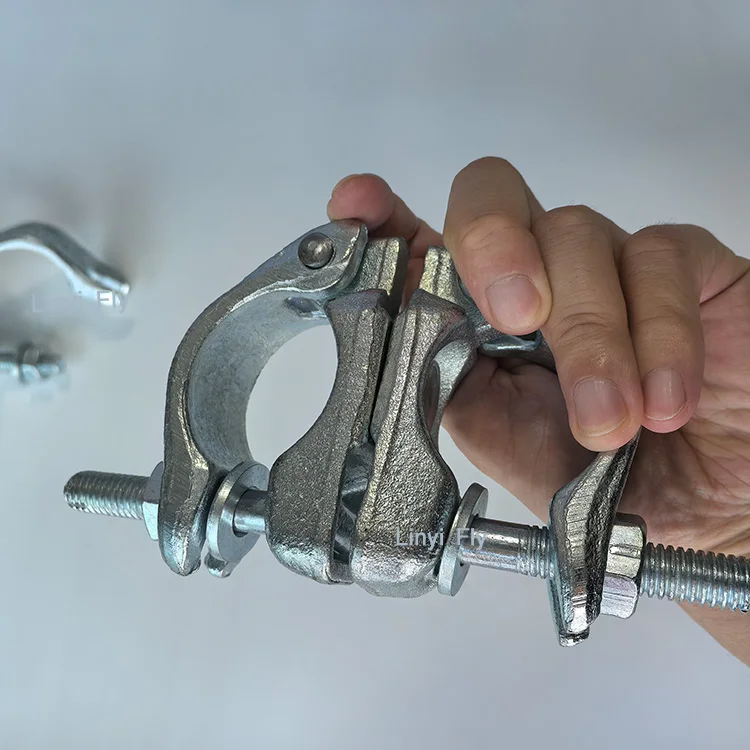 Chinese Factory High Quality galvanized pressed drop forged scaffolding clamp double swivel coupler clamp