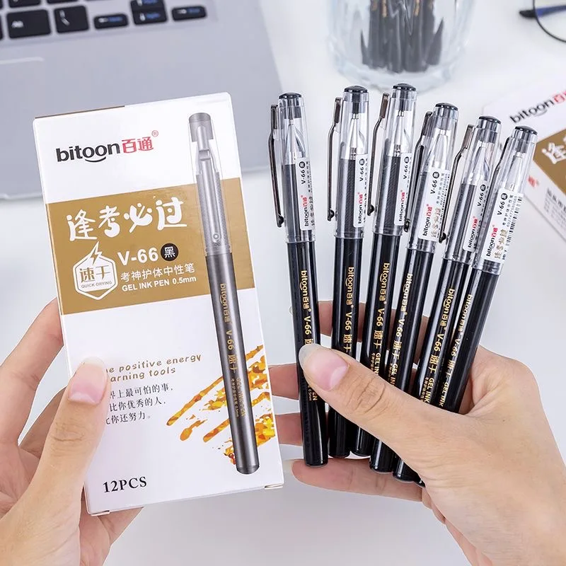 Custom Blue 0.5mm 0.7mm Gel Pens School Supplies Stationery Wholesale Custom Ink Oil Signature Neutral Made China Plastic