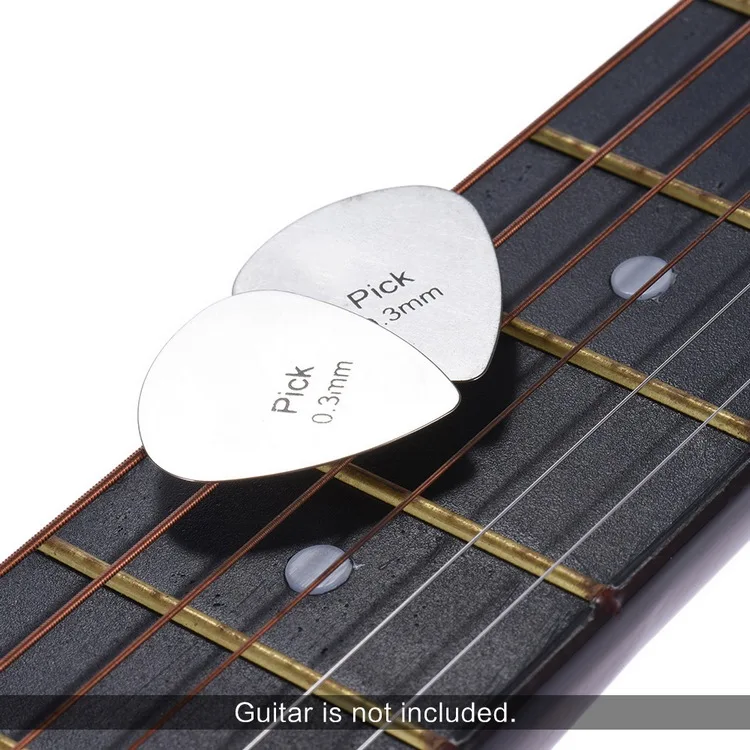 Alice AP-12S 12pcs/pack 0.3mm Stainless Steel Metal Guitar Picks Plectrum