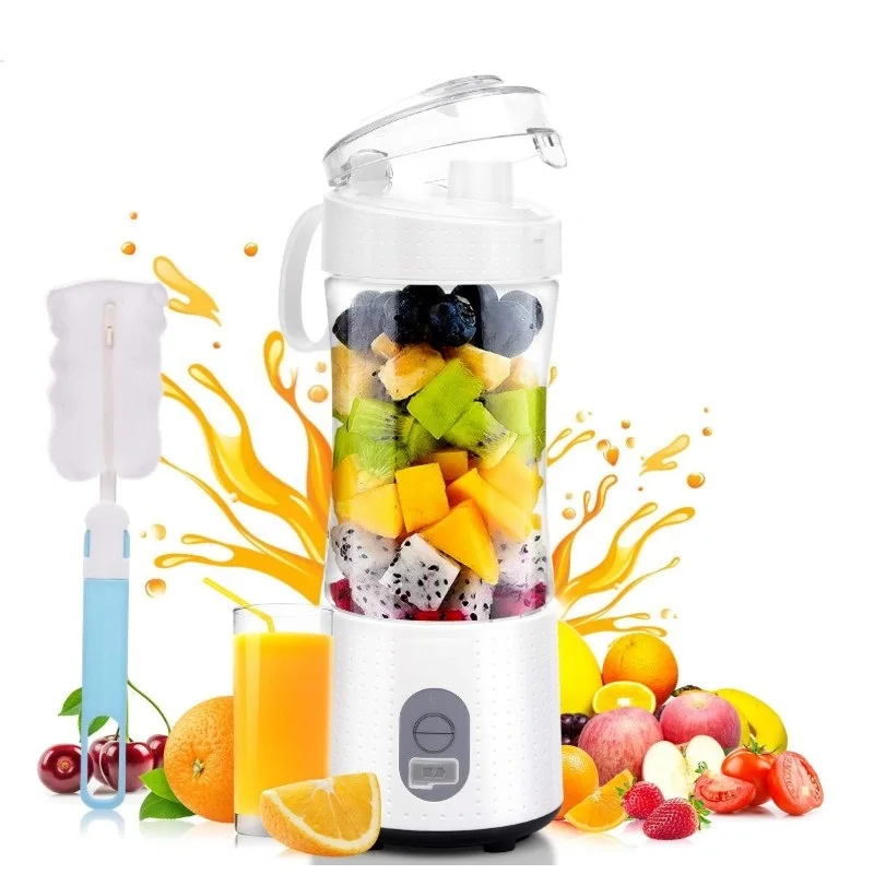 First Piece Special price 7.4v 230w plastic portable mini chargeable ice crusher blender 380ml sport coffee shaker bottle set