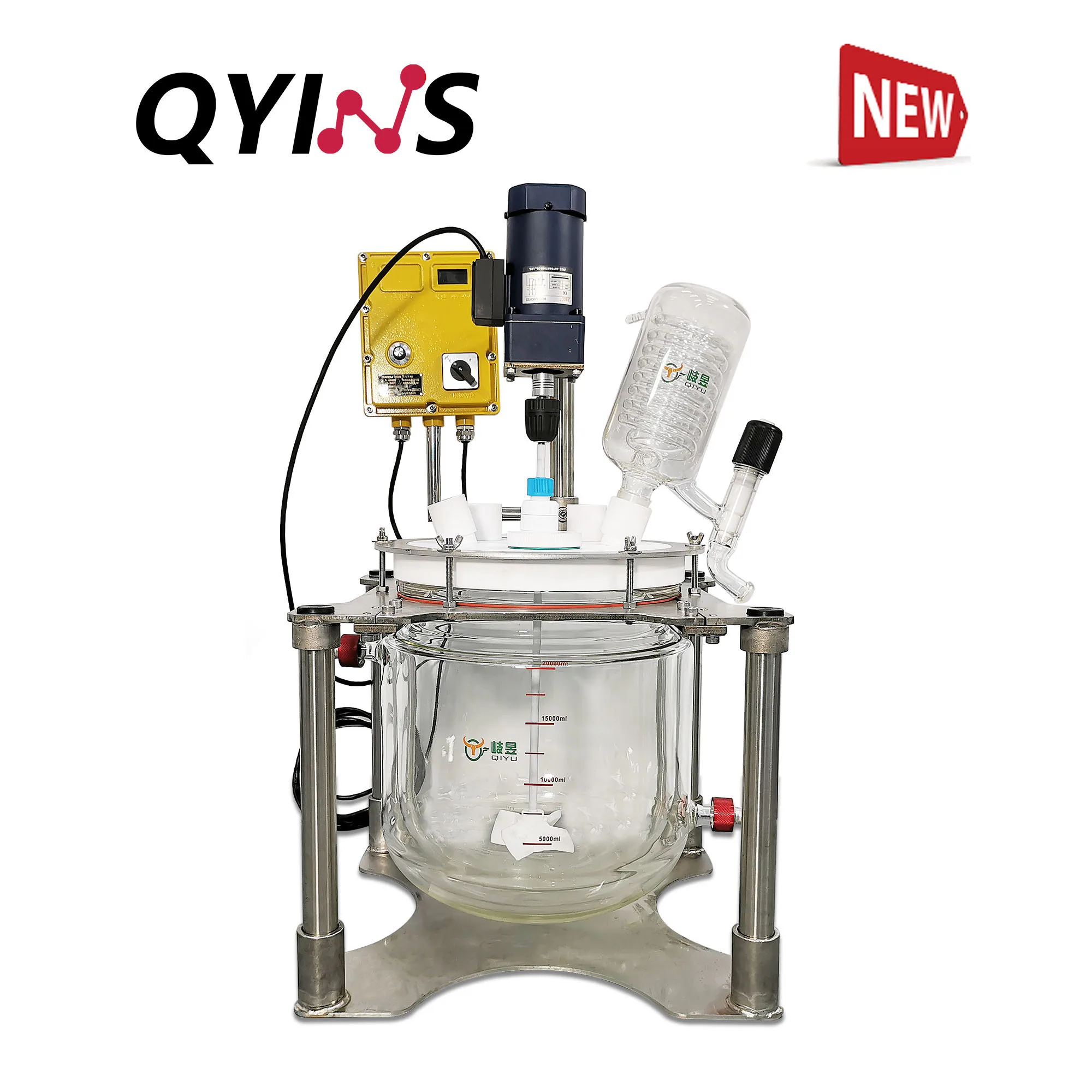 Best Quality  Glass Reactor Desktop  kettle 5L  10L  20L  50L  Customizable  Jacketed Pilot Plant Reactors