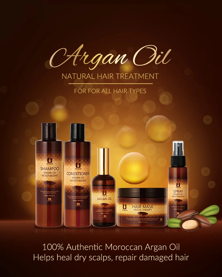 YOGI 280ml 100% Natural Friendly Argan Anti-Frizz Shampoo Moisturizing Hair Shampoo