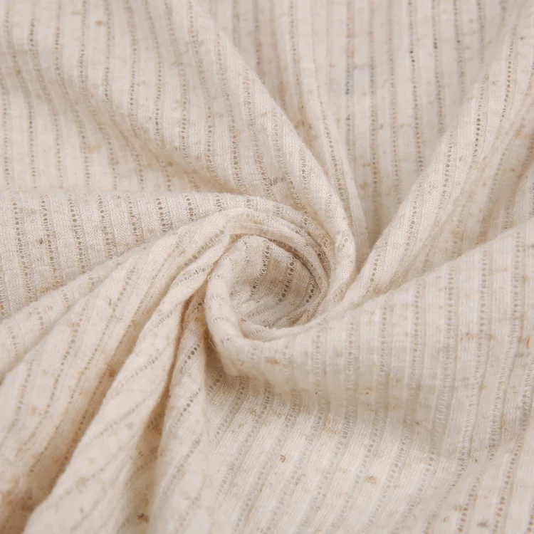 
 Новинка 2020, модная одежда из полиэстера и льна и спандекса, трикотажная ткань в рубчик  