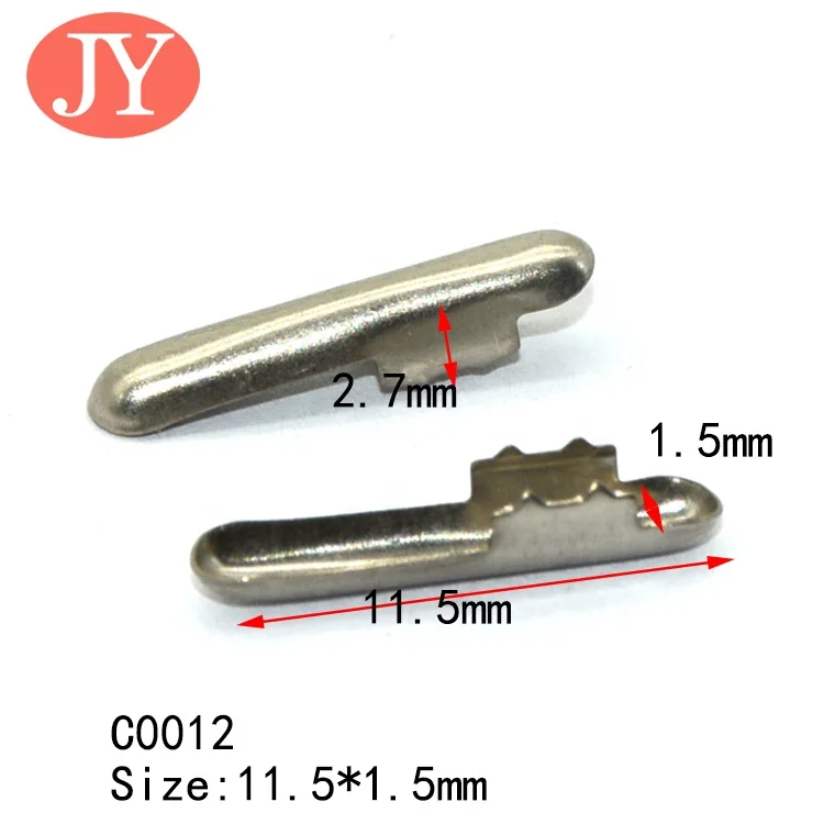 Silver plating elastic cord barb bungee metal t tips for mask metal barb