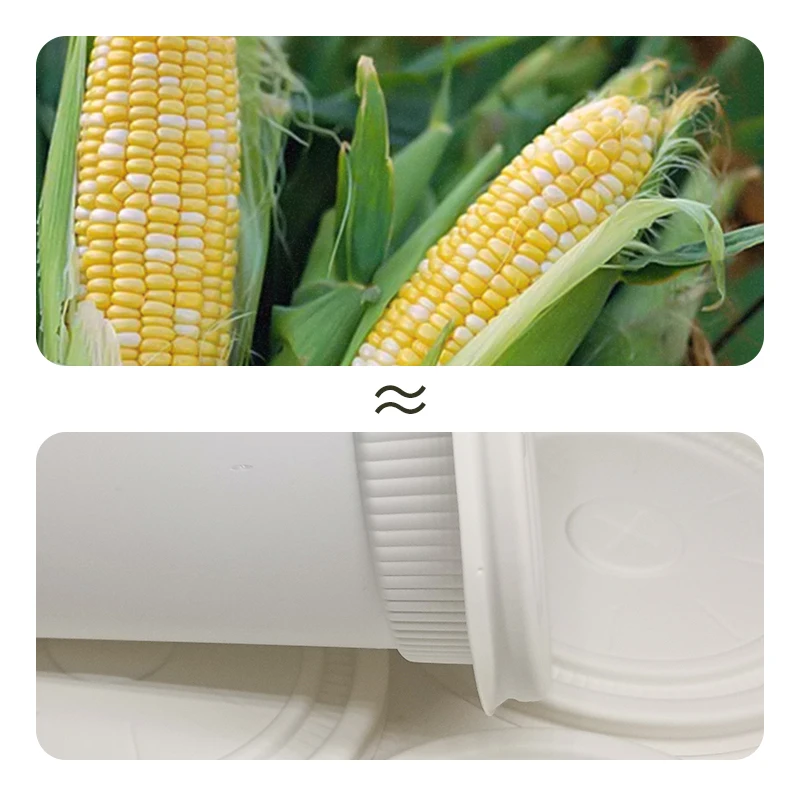 Disposable Eco-friendly PLA coated drinking cups biodegradable corn starch cup for hot drink