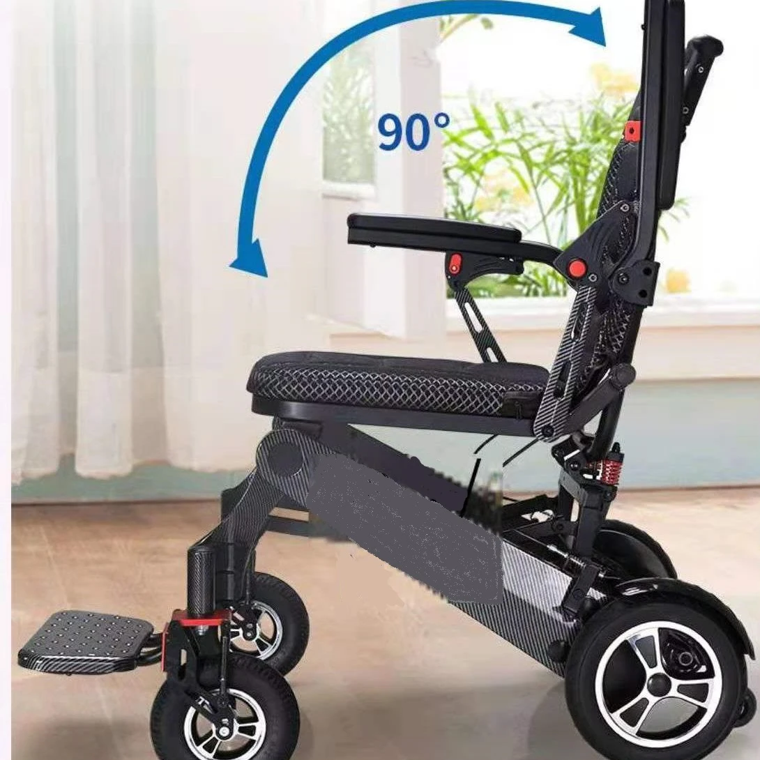 2021 Hot Selling Lightweight Foldable Electric Wheelchairs For The Elderly Automatic Electric Wheelchair