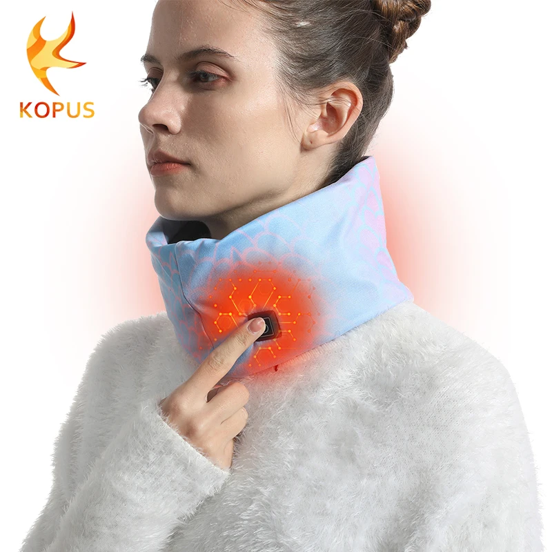 OEM Winter Custom Portable Neck Battery Heated Scarf Outdoor Warmth Smart Electricity  Warmer With Heating