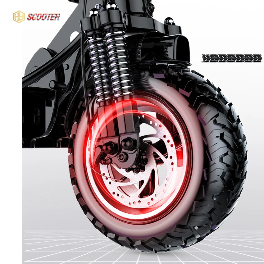 HX7 10inch 500W 1000W long distance hiboy skuter electric scooter led light
