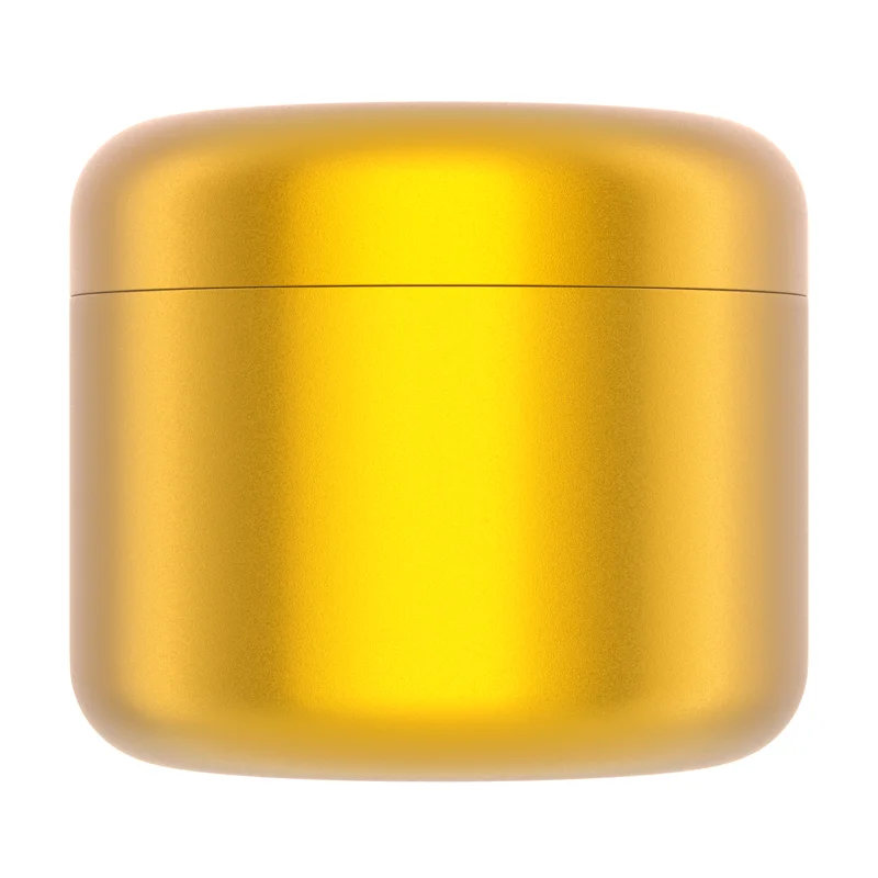 White Smell Proof Aluminium Round Herb Airtight Container Storage Boxes Metal Jar with Lids