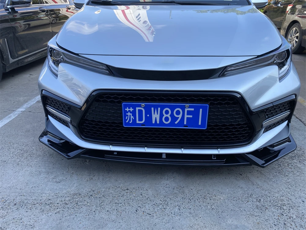 Gloss black body kit front bumper lip for TOYOTA  LEVIN 2019-2021 spoiler car
