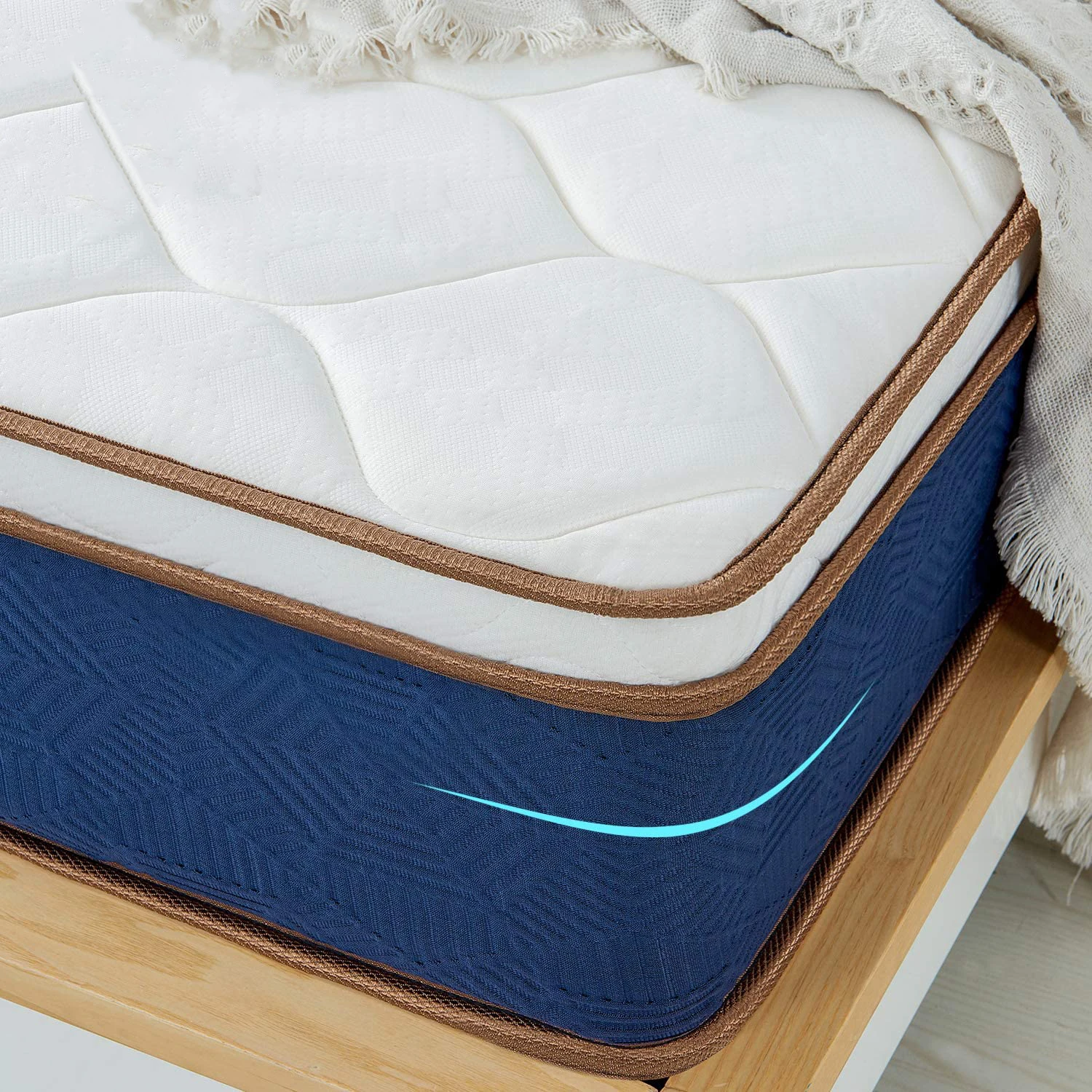 Customizable Size Polyurethane Foam foam high density gel memory king queen size 5 star hotel pocket spring Vacuum Compress