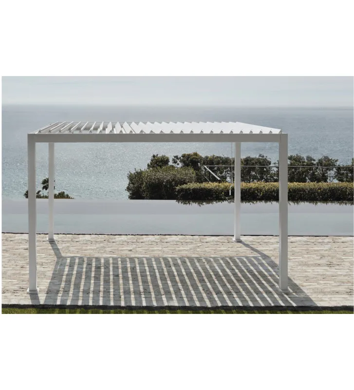 Modern Pergolas and gazebos outdoor PVC Aluminum pergola waterproof motorized Aluminium gazebo electric roof pergola