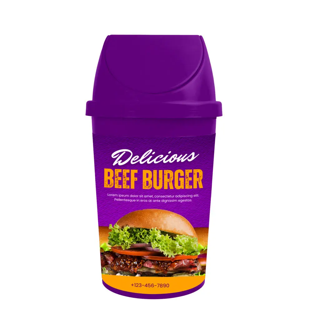 50 Liter Plastic Ice Cream Trash Garbage Can With Round Rectangular Waste Bin Manufacturer