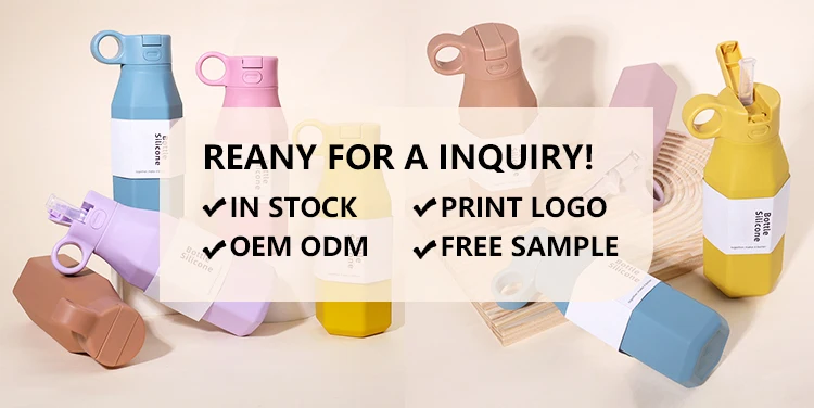 Portable Leakproof Gym Water Water Bottle Jug 12oz Bpa Free Silikon Wasserflasche Sport With Handle For Kids School