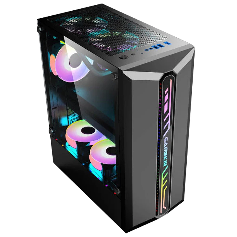 2022 New Design Wholesale Computer Case Pc Case Gamer Most Popular High Quality Gaming PC Desktop Computer Gaming ATX Case