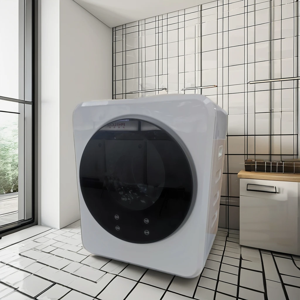 Compact Automatic Electric Clothes Dryer Efficient Space-Saving Machine for Drying Clothing Household Use