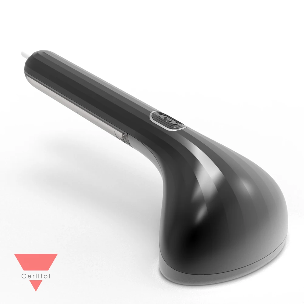 A professional portable steam iron with a stainless steel panel that can produce steam quickly